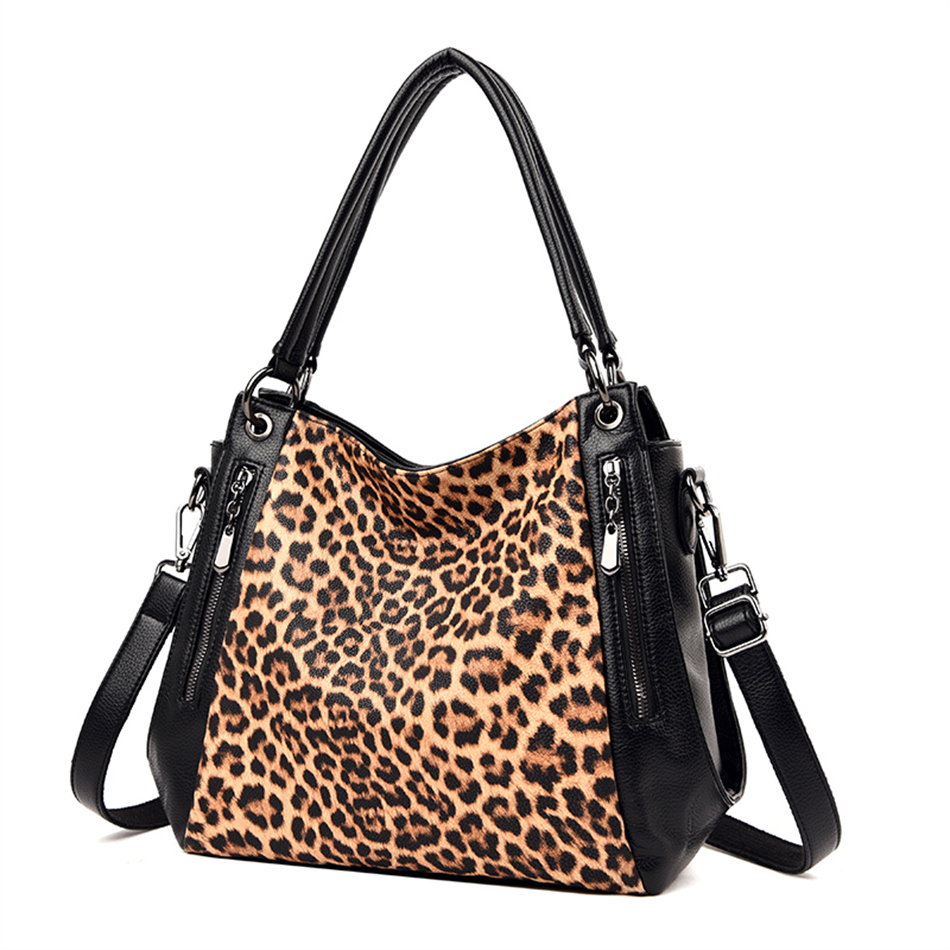 Leopard print shoulder tote bag - Image 5