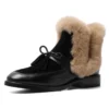 H9c2dffd4bd714c3db510ce4fc618d76ec.webp Black and beige fur ankle boots