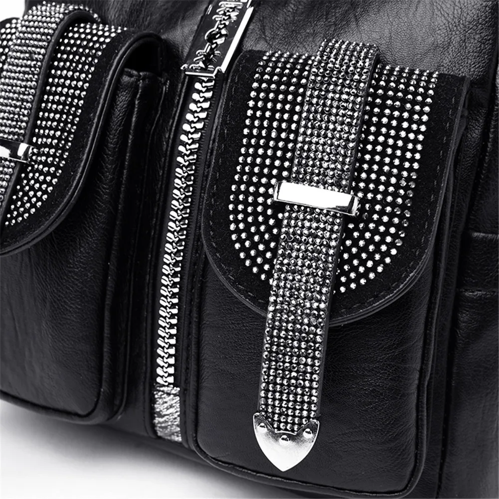 Vintage leather backpack for travel and school - Image 4