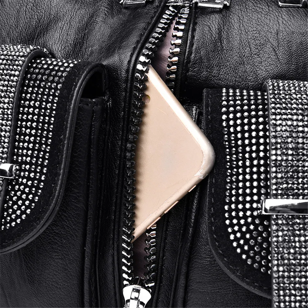 Vintage leather backpack for women - Image 4