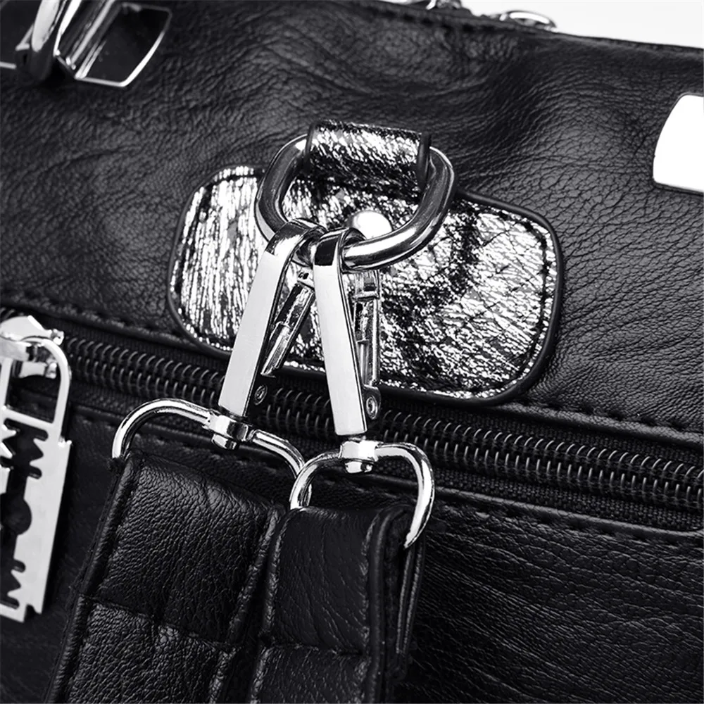 Vintage leather backpack for travel and school - Image 6