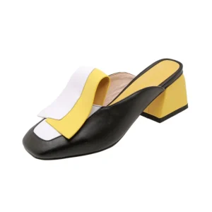 Colorful slingback high heel sandals