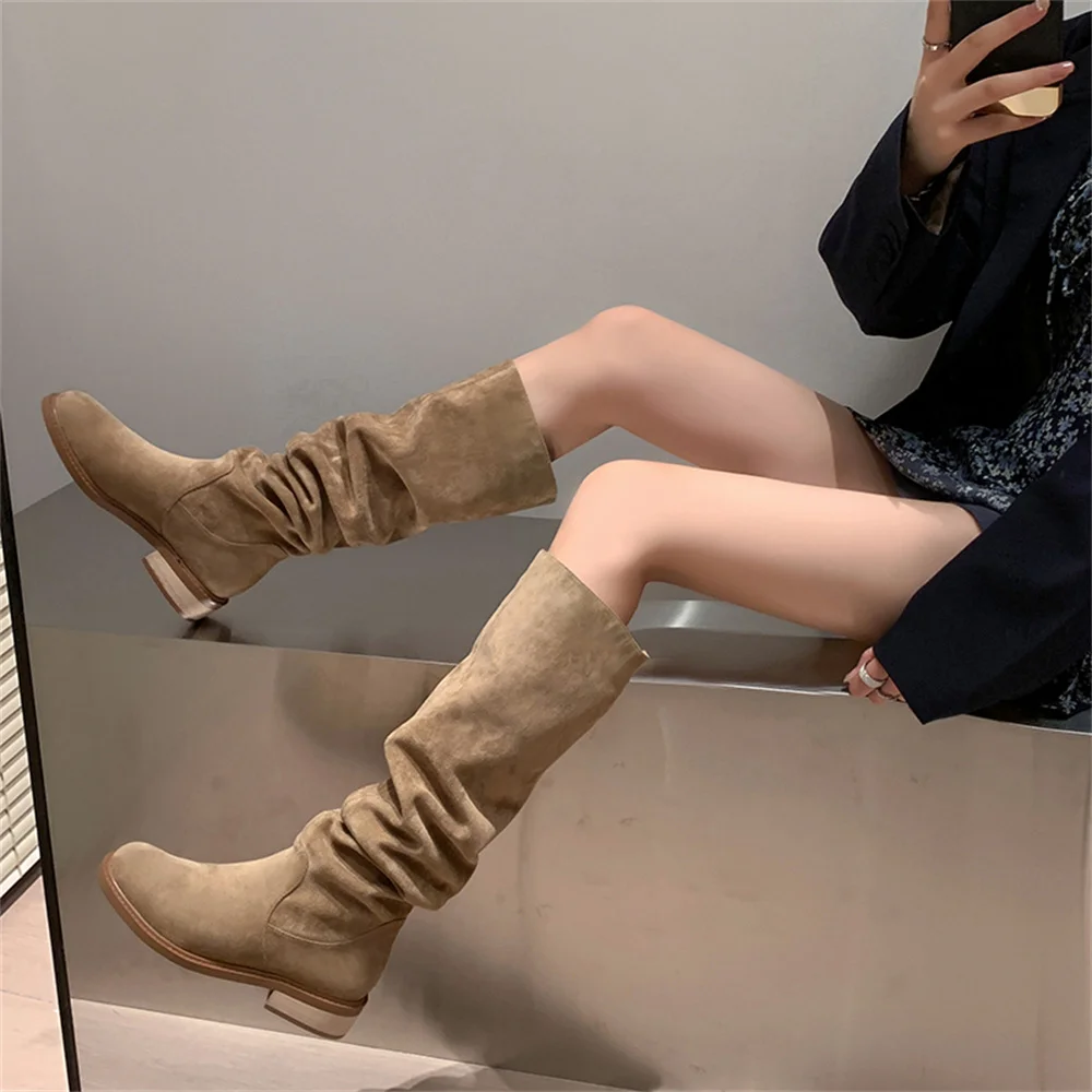 Knee high low heel fashion boots - Image 3