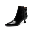 Elegant high heel ankle boots in soft leather