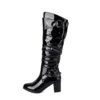 S020e5398bad848cb8f37f34480952792m.webp Plus size block high heels knee high boots with zipper and buckle