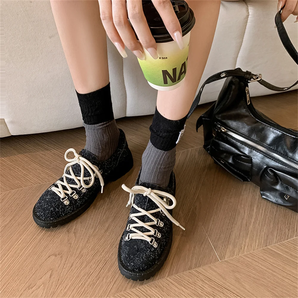 Fashion high heels round toe block heel pumps - Image 5