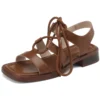 Brown strappy sandals