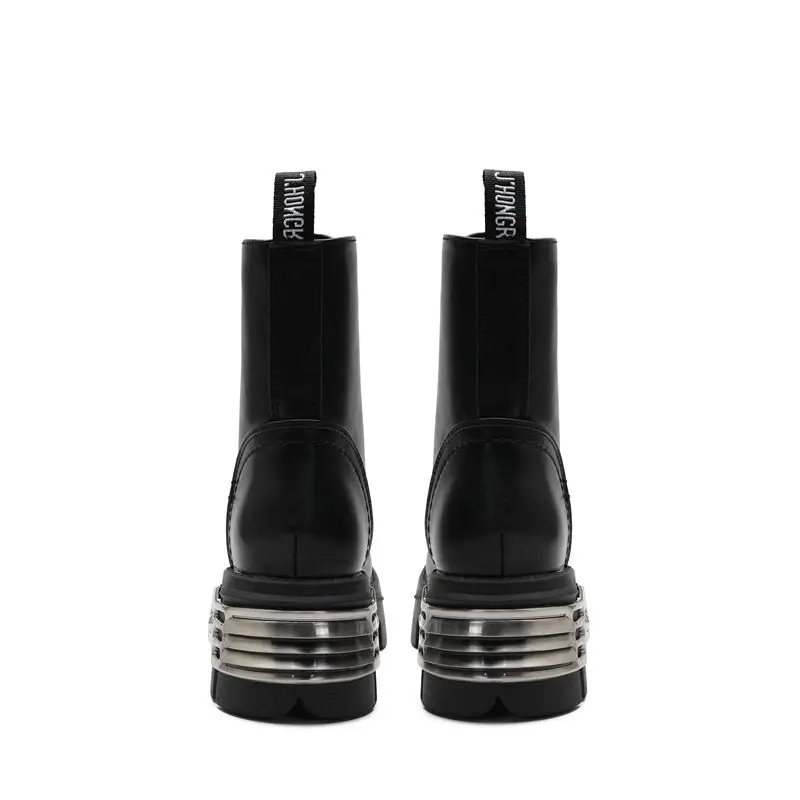 Punk lace up platform ankle boots - Image 8