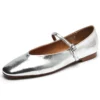 Genuine leather mary janes flats for women