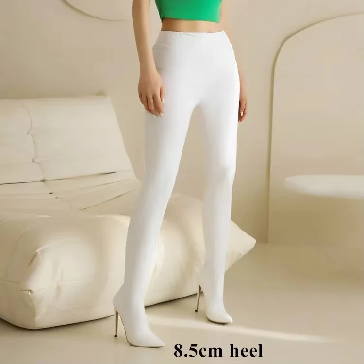 Sexy stiletto patent leather stretch boots - Image 12