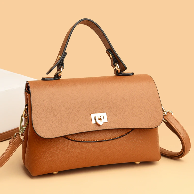 Versatile square crossbody bag in soft pu leather - Image 2