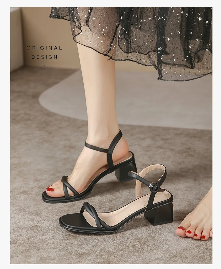Block heel open toe sandals for summer beach - Image 11