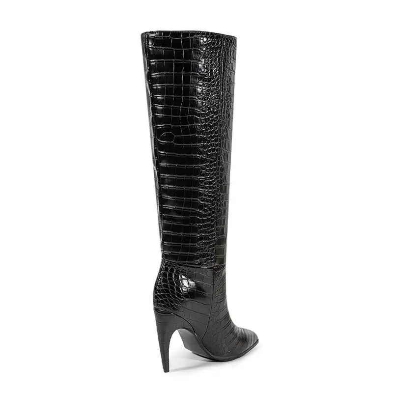 Knee high stiletto heels pointed toe boots - Image 6