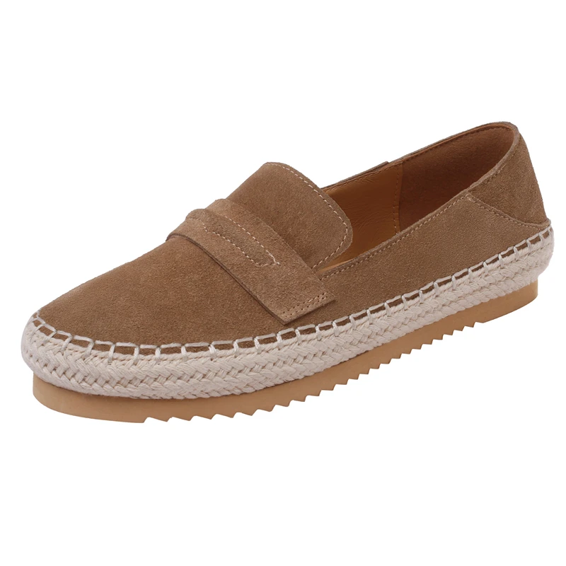 Genuine leather slip-on loafers with platform sole - Image 6