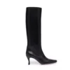 Genuine leather pointed toe high heels knee-high boots