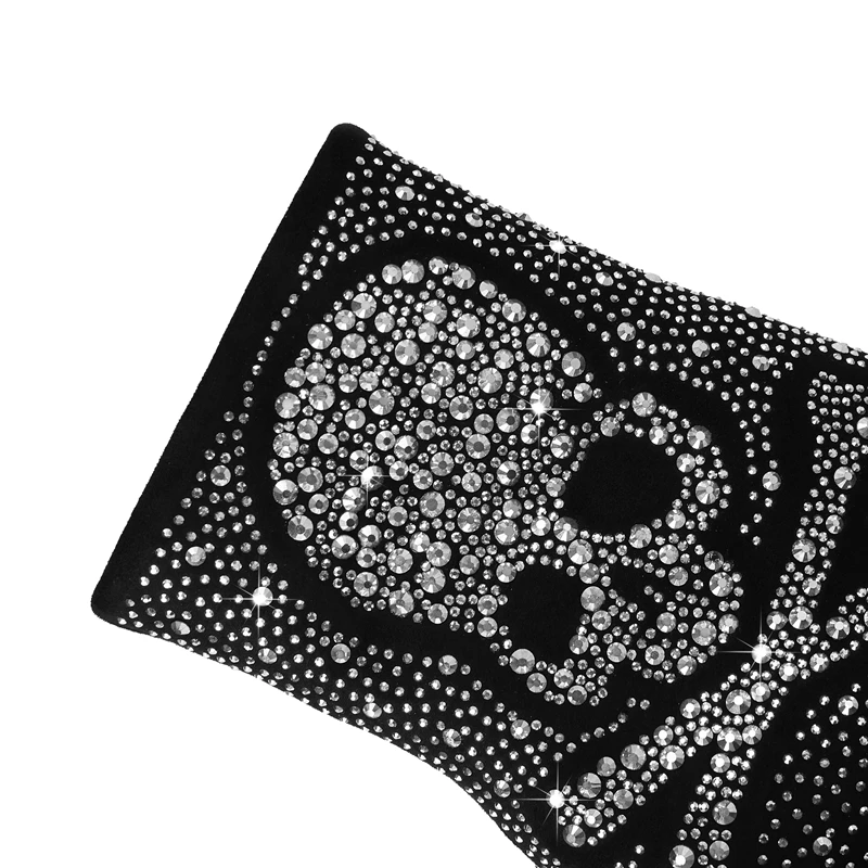 Water diamond high heel short boots with wolf and tiger teeth design - Image 7