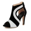 Peep toe thin heels mixed color sandals
