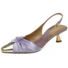 Lavender heels with gold tip