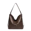 Vintage soft leather crossbody bag for women