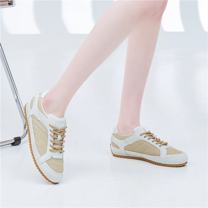 Suede leather casual sneakers for women - Image 6
