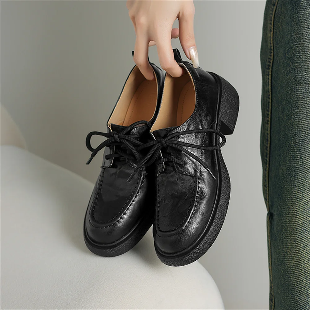 Punk high heel platform shoes in genuine leather - Image 7