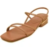 Brown strappy sandals