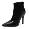 Black heeled ankle boots