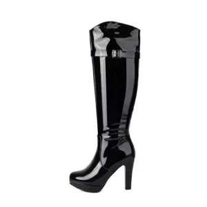 S690b0c622bb54ed4a2a5c93fb7b779e05.webp Knee high platform boots with buckle and zipper