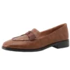 Brown leather moccasins
