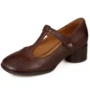 Vintage t-strap leather heels mary jane pumps