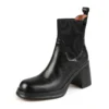 S7e208d725da549df87711be320ccfaf4g.webp Genuine leather black round toe high heel chelsea ankle boots