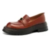 Genuine leather slip-on loafers for office wear