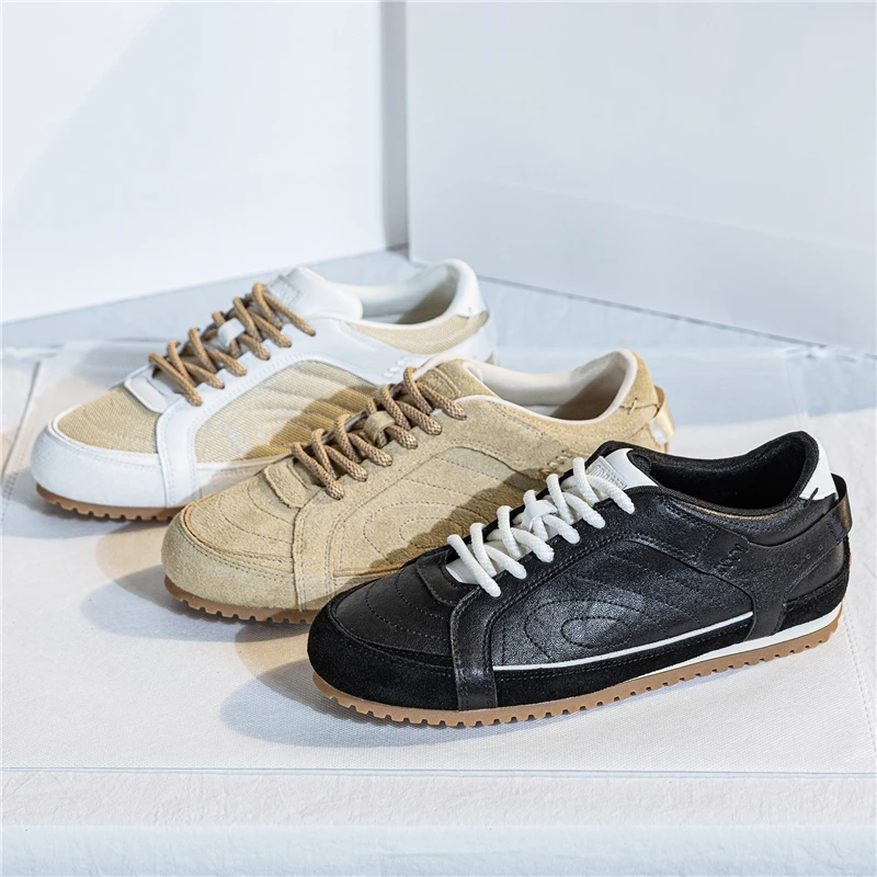 Suede leather casual sneakers for women - Image 2