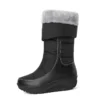 Thick sole waterproof knee-high snow boots with plush lining