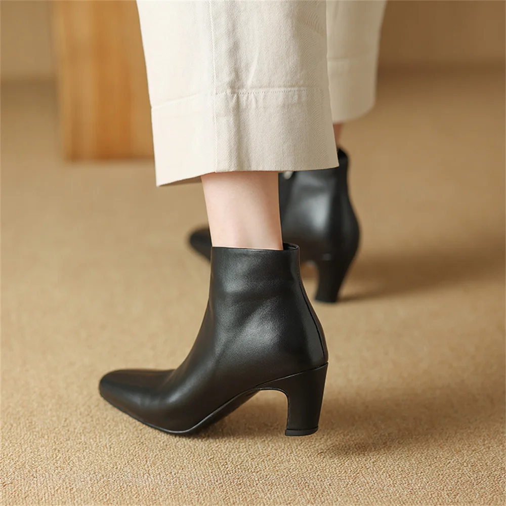 Fashion high heels ankle boots for casual winter office wear - Image 8