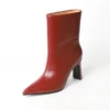 Ankle boots real leather high heels for casual office wear