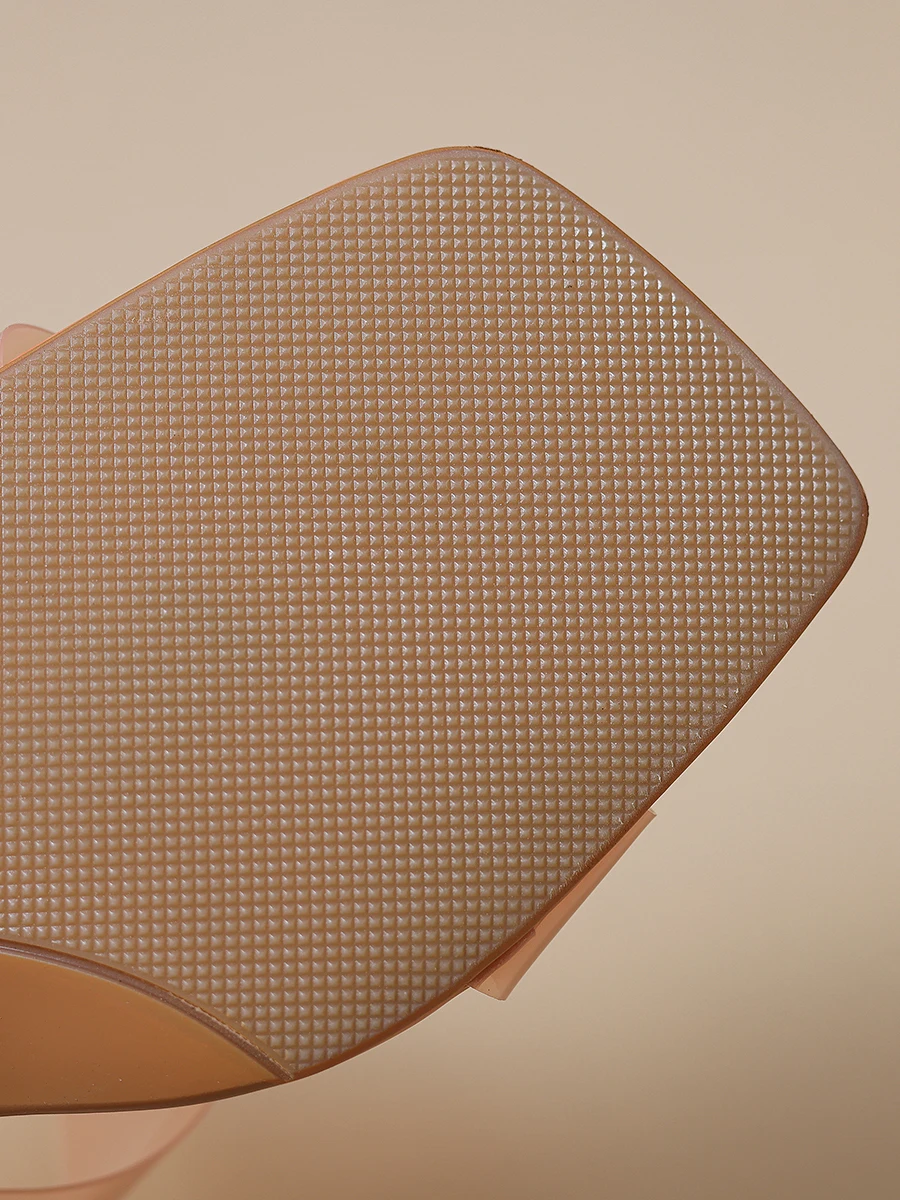 Transparent orange chunky heel sandals - Image 5