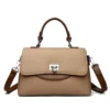 Versatile square crossbody bag in soft pu leather