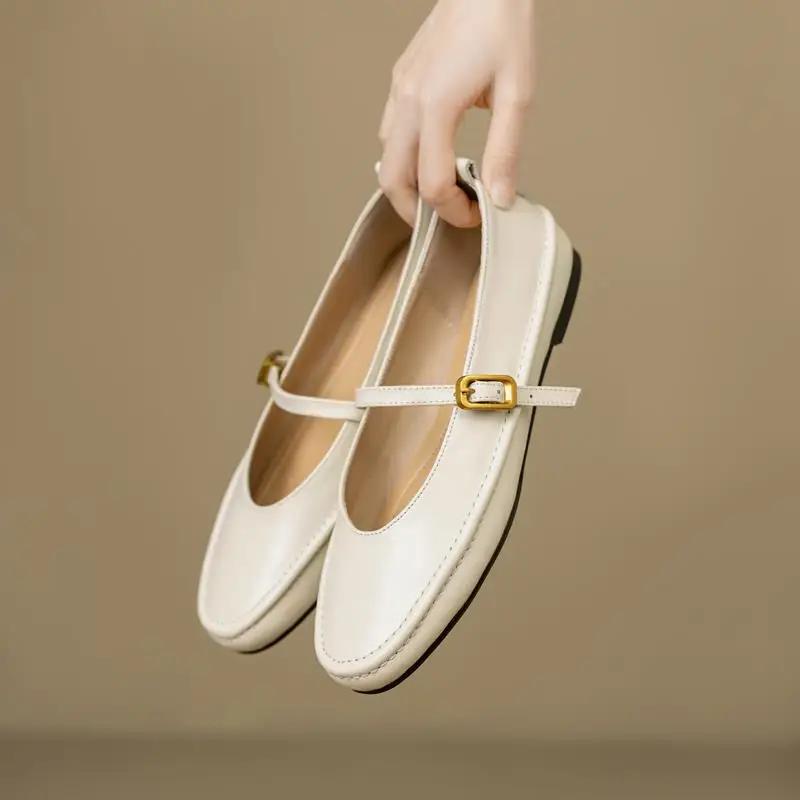 Genuine leather mary jane flats for women - Image 7