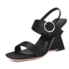 High heel sandals with buckle straps