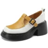 Thick heeled loafers