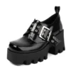 Platform High Heel Pumps with Buckles for Women