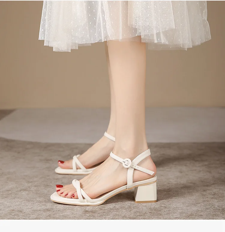 Block heel open toe sandals for summer beach - Image 8