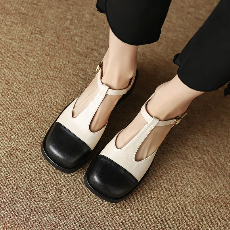 Two-tone heeled mary janes - Image 4