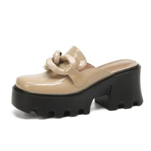 Scb116a9505954746b17c9eafd957e410P.webp Fashionable chain mules high heels platform sandals