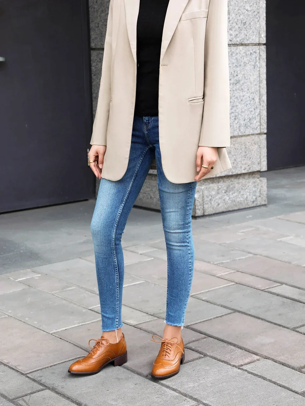 Brown classic leather derby shoes - Image 3