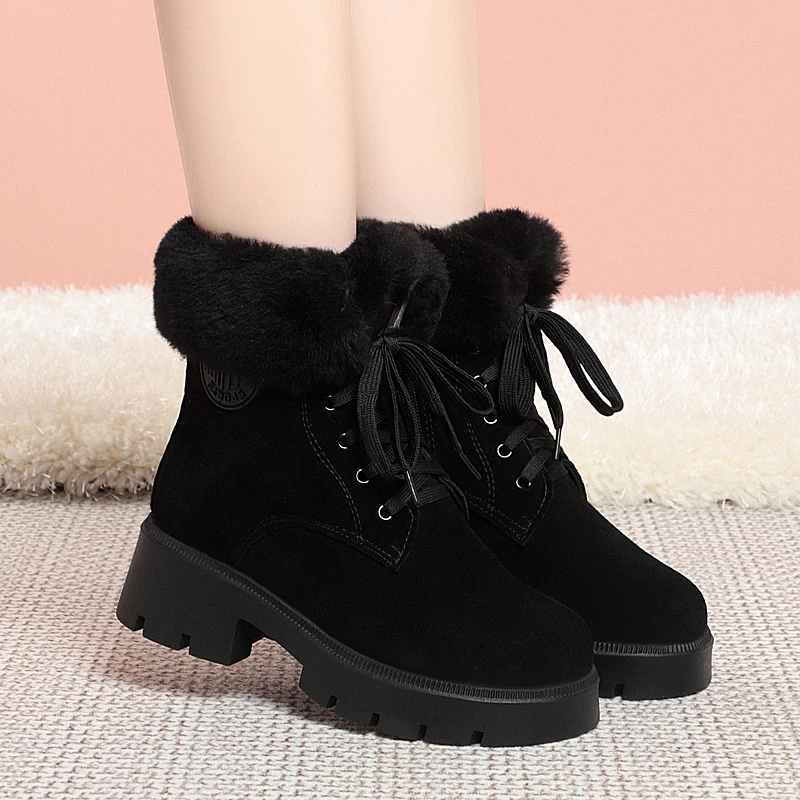 Winter snow boots with genuine leather and wool insulation - Image 2