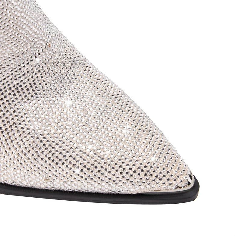 Pointed toe sexy heeled ankle boots with lightning design - Image 5