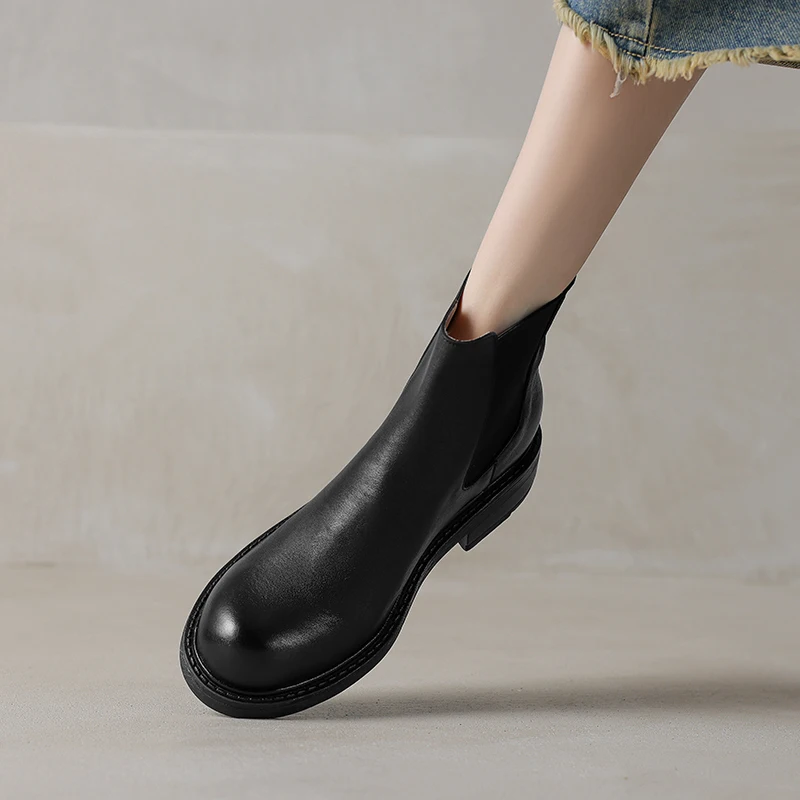 Chelsea boots for women - classic slip-on ankle boots - Image 4