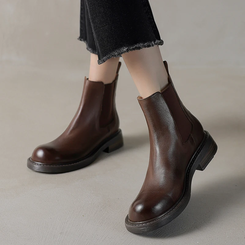 Chelsea boots for women - classic slip-on ankle boots - Image 5